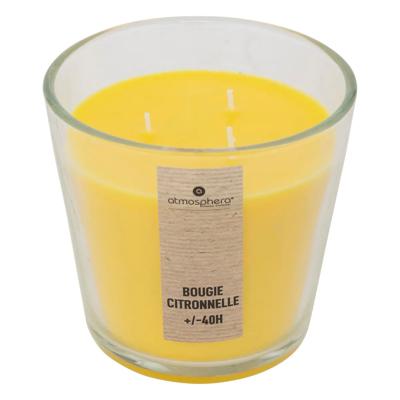 Atmosphera Candles Geurkaars - in glas - citronella aroma - 40 branduren - 13 x 12 cm