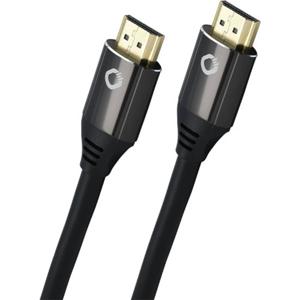 Oehlbach D1C92489 HDMI-kabel HDMI Aansluitkabel HDMI-A-stekker, HDMI-A-stekker 0.75 m Zwart 8K UHD, Vergulde steekcontacten