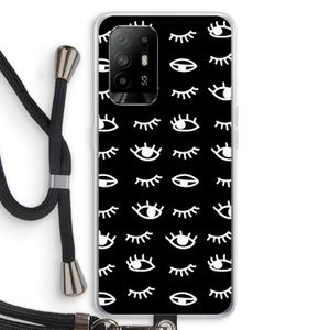 Eye pattern #3: Oppo A95 5G Transparant Hoesje met koord