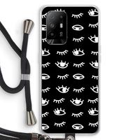 Eye pattern #3: Oppo A95 5G Transparant Hoesje met koord