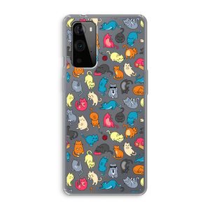Kleurrijke katten: OnePlus 9 Pro Transparant Hoesje