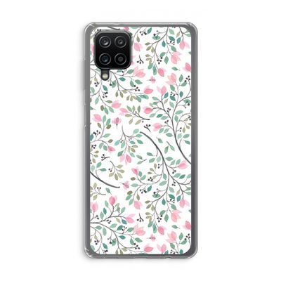 Sierlijke bloemen: Samsung Galaxy A12 Transparant Hoesje