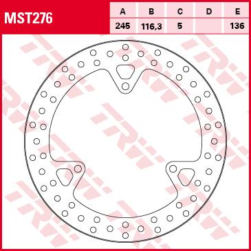 TRW Remschijf, remschijven voor de moto, MST276