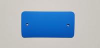 PVC labels 64x118mm blauw2xgat rondehoek