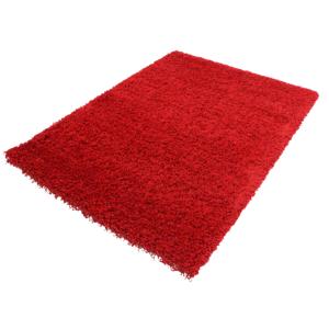 Hoogpolig vloerkleed shaggy Plus 958 5cm hoogte - rood 80 x 150 cm