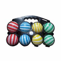 Kinder jeu de boules set - gestreepte ballen - kunststof
