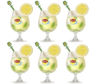 Lipton Ice Tea Bol Glazen 250 ml - 6 stuks