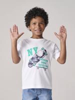 Jongensshirt met fotoprint wit