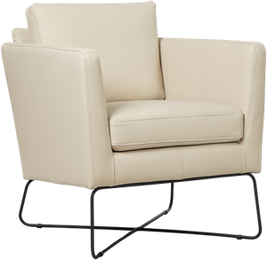 Crème leren moderne design fauteuil Crossover - Toledo Leer Betulla (crème leer)