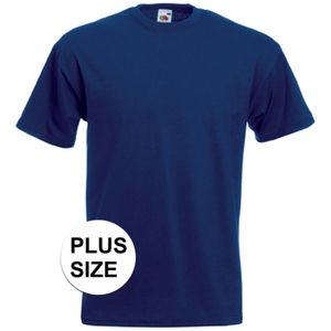 Grote maten basic navy blauw t-shirts voor heren