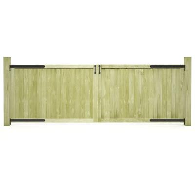 Poorten 2 st 300x100 cm geïmpregneerd grenenhout