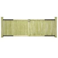Poorten 2 st 300x100 cm geïmpregneerd grenenhout