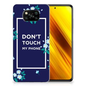 Xiaomi Poco X3 | Poco X3 Pro Silicone-hoesje Flowers Blue DTMP