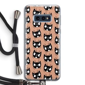 Kat: Samsung Galaxy S10e Transparant Hoesje met koord