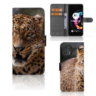 Motorola Edge 20 Lite | Telefoonhoesje | Met pasjeshouder | Luipaard