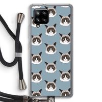 It's a Purrr Case: Samsung Galaxy A42 5G Transparant Hoesje met koord