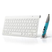 KM-909 2.4 GHz Smart Sylus pen draadloze optische muis + draadloos toetsenbord set (wit)