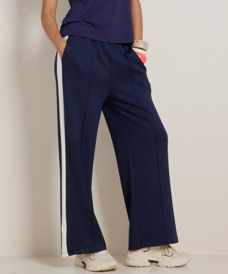 wide fit broek met streep wide fit broek met streep