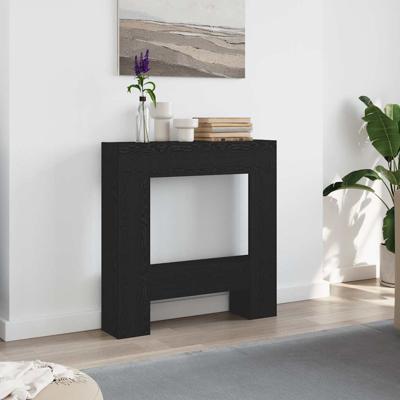 Haardombouw 81x18x82 cm spaanplaat zwart eikenkleurig