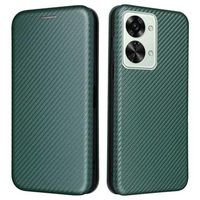 OnePlus Nord 2T Flip Case - Koolstofvezel - Groen - thumbnail