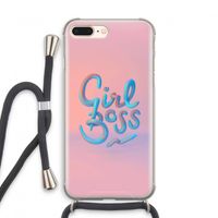 Girl boss: iPhone 8 Plus Transparant Hoesje met koord Girl boss: iPhone 8 Plus Transparant Hoesje met koord