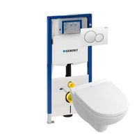 Villeroy & Boch O.novo direct flush toiletset met Geberit UP320 en Sigma01 bedieningspaneel - thumbnail