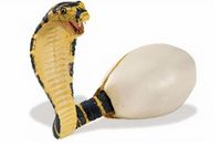 Safari speeldier baby cobra 9,5 cm geel/zwart - thumbnail