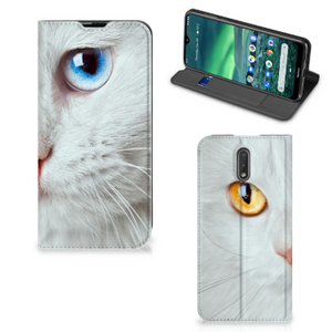 Nokia 2.3 Hoesje maken Witte Kat