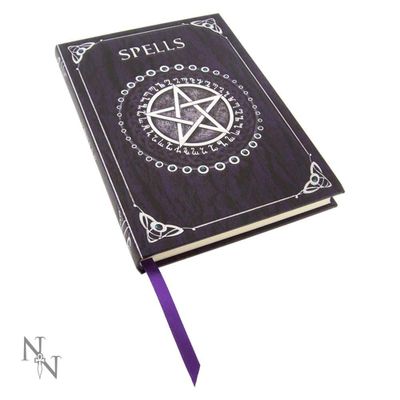 Nemesis Now Spiritueel Notitieboekje Spreukenboek met Pentagram Paars (17,5 x 12,5 cm)