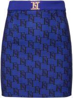 Elisabetta Franchi minijupe à motif monogrammé - Bleu