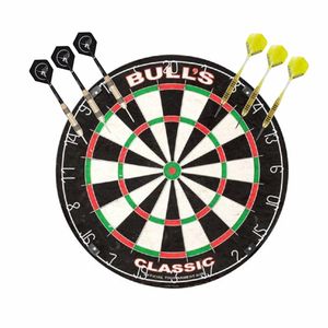 Dartbord Bulls The Classic met 2 sets dartpijlen 23 grams