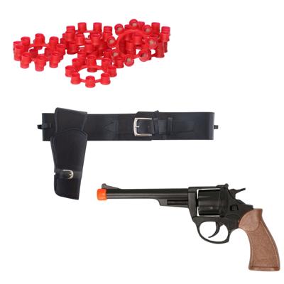 Cowboy verkleed speelgoed revolver of pistool - met 192 plaffertjes - met holster
