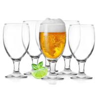 Bierglazen - 6x - op voet - 500 ml - glas - speciaal bier - thumbnail