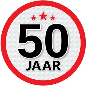 50 jaar luxe versiering sticker rond