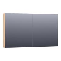 Brauer Impress Spiegelkast 120 cm - zonder Verlichting - Met 2 Dubbelzijdige Spiegeldeuren - Lamellen Eiken Naturel