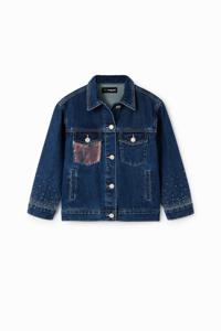 Denim truckerjack met hart - BLUE - 7/8