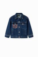 Denim truckerjack met hart - BLUE - 11/12