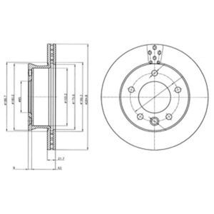 Delphi Diesel Remschijf BG4067