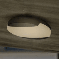 Plafondlamp buiten donker grijs &apos;Sweep&apos; 23.5W warm wit 26 cm