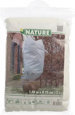 Nature winterhoes met koord h1.50d0.75m wit