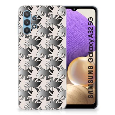 Samsung Galaxy A32 5G TPU Hoesje Salamander Grey Samsung Galaxy A32 5G TPU Hoesje Salamander Grey