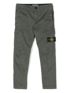 Stone Island Junior pantalon cargo à motif Compass signature - Vert