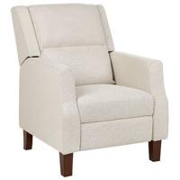 Beliani - EGERSUND - TV-fauteuil - Beige - Fluweel - thumbnail