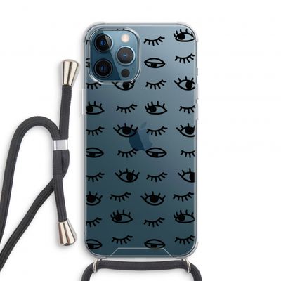 Eye pattern #2: iPhone 12 Pro Transparant Hoesje met koord