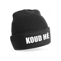 Wintersport muts - koud he - zwart - one size - unisex - Apres ski beanie - thumbnail