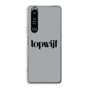 Topwijf Grijs Zwart: Sony Xperia 1 III Transparant Hoesje