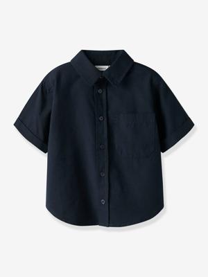 Effen hemd met korte mouwen voor jongens NAME IT taupe