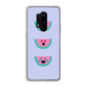 Smiley watermeloen: OnePlus 8 Pro Transparant Hoesje