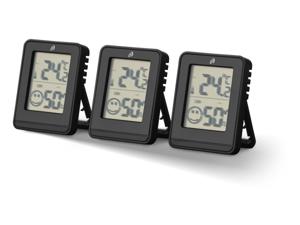 AURIOL Thermo-hygrometer 3-delig (Zwart)