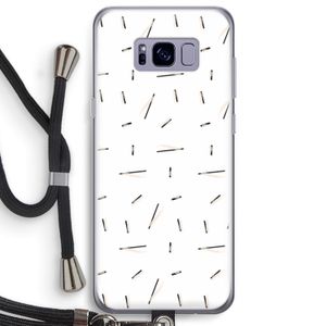 Hipster stripes: Samsung Galaxy S8 Plus Transparant Hoesje met koord